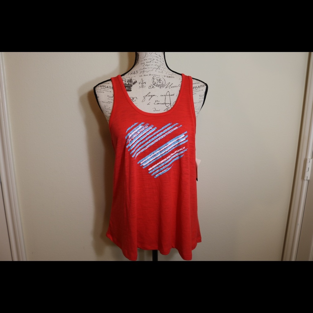 New with tags Jasmine & Ginger red heart tank top